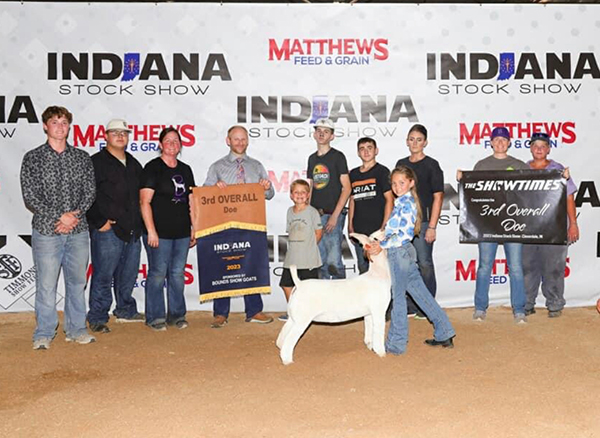 3rd Overall Doe & Champion Haired 2023 Indiana Stock Show 3rd Overall Doe &<br />
Champion Haired<br />
2023 Indiana Stock Show
