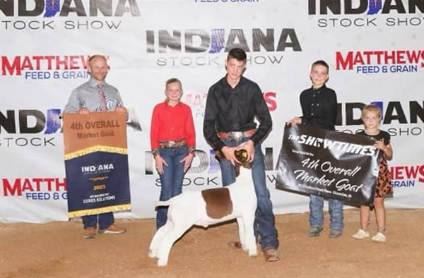 4th Overall & Champion Wether 2023 Indiana Stock Show 4th Overall & Champion Wether<br />
2023 Indiana Stock Show