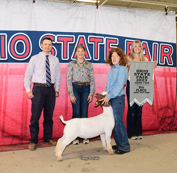 Ninth Overall Market Goat 2023 Ohio State Fair Jr. Show Ninth Overall Market Goat<br />
2023 Ohio State Fair Jr. Show