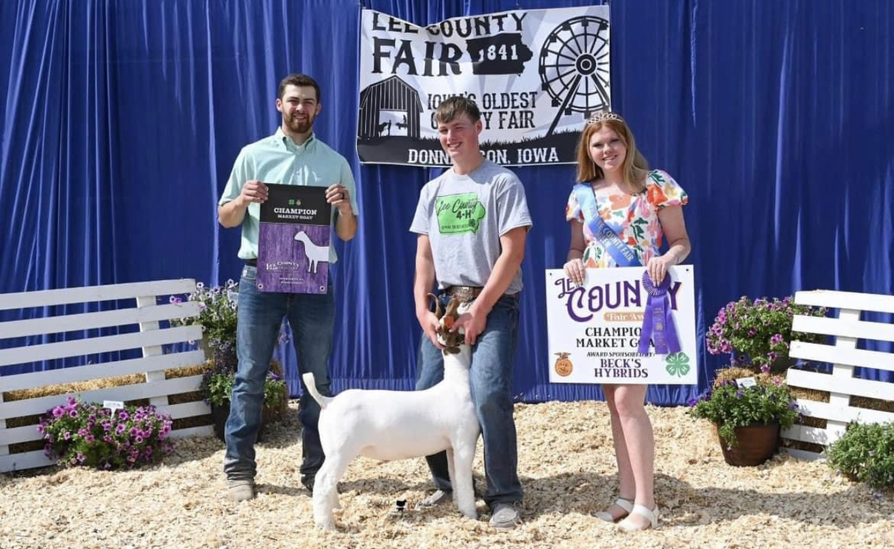 Grand Champion Wether 2023 Lee County Fair Grand Champion Wether<br />
2023 Lee County Fair