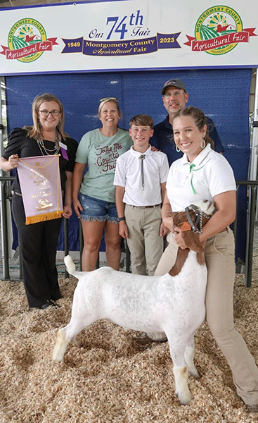 Reserve Overall Market Goat 2023 Montgomery County Fair Reserve Overall Market Goat<br />
2023 Montgomery County Fair