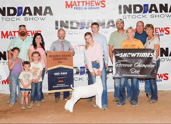 Reserve Champion Overall Doe Reserve Champion Slick 2023 Indiana Stock Show Reserve Champion Overall Doe<br />
Reserve Champion Slick<br />
2023 Indiana Stock Show