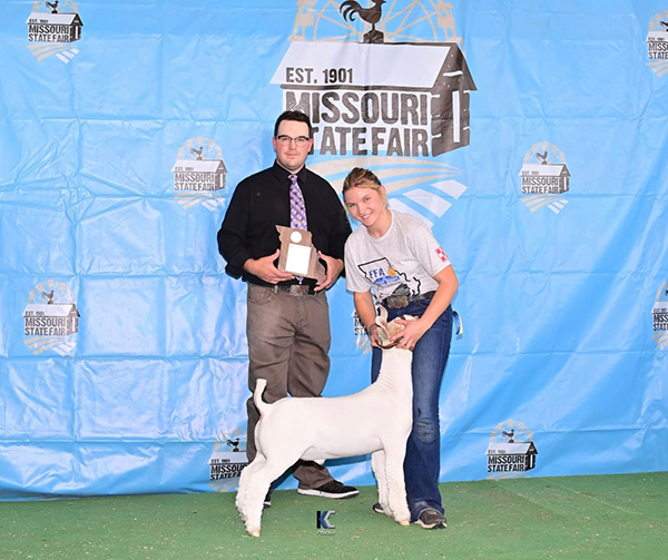 Reserve Champion FFA Market Goat 2023 Missouri State Fair Reserve Champion FFA Market Goat<br />
2023 Missouri State Fair