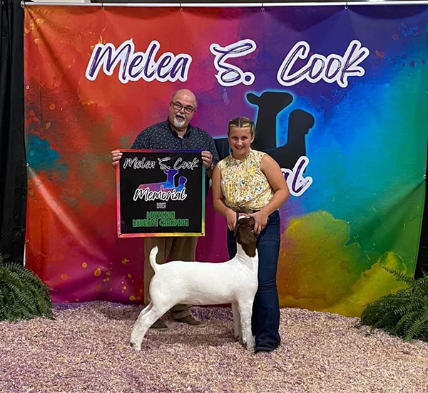 Reserve Breeding Doe 2023 Melea S Cook Memorial Reserve Breeding Doe<br />
2023 Melea S Cook Memorial