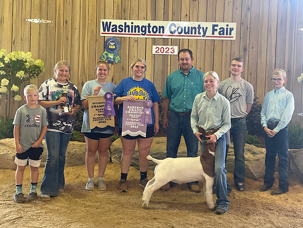 Reserve Champion Market Goat 2023 Washington County Fair, PA Reserve Champion Market Goat<br />
2023 Washington County Fair, PA